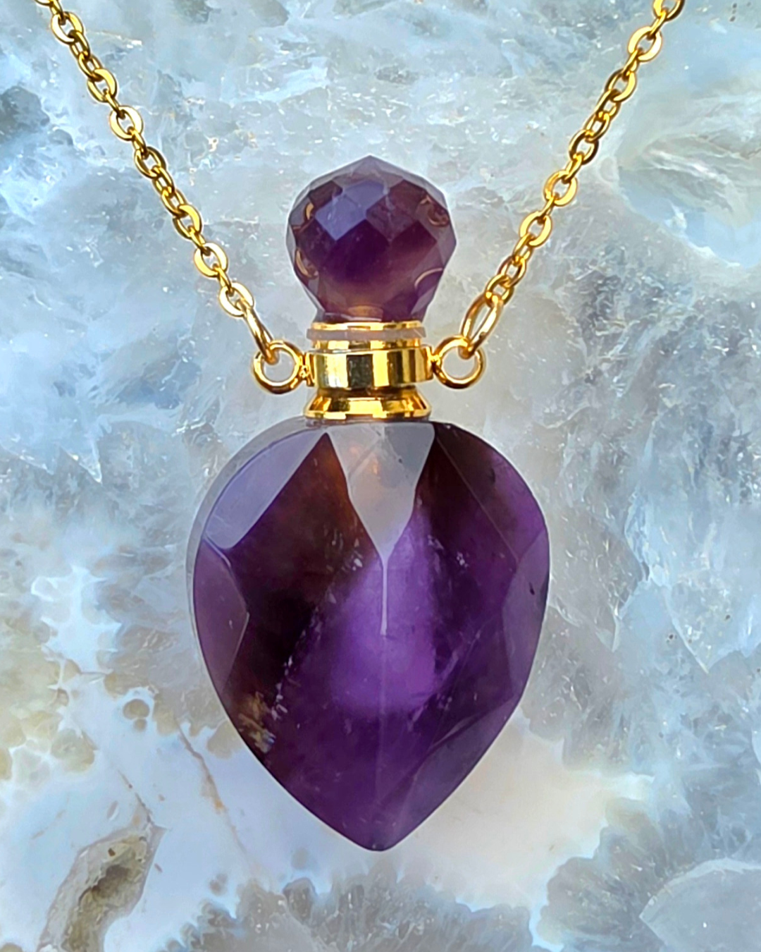 AMETHYST - Crystal Vial Pendant