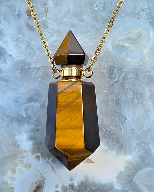 TIGER’S EYE – Crystal Vial Pendant